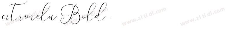 citronela Bold字体转换